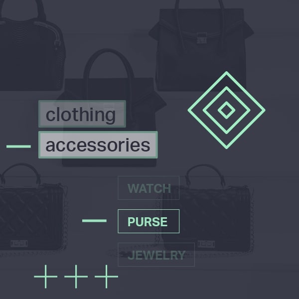 Categorization of content on the basis of clothing, accessories for e-commerce sites