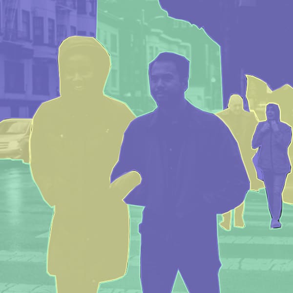 panoptic segmentation of a street scene, a Computer Vision use case