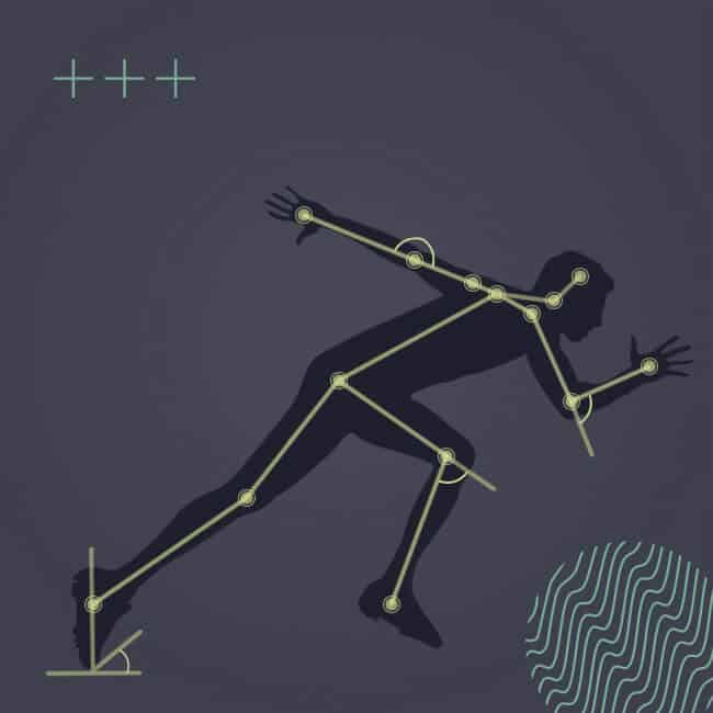 Point annotation of athlete for Behavioral Health, Sports Medicine, Medical AI applications