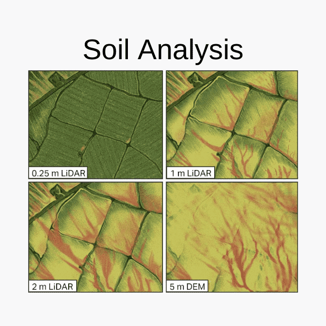 Annotation on 3D images is performed to create an elevation map of farmlands for soil analysis