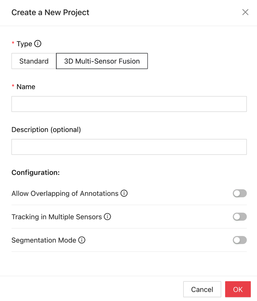Creating a 3D Multi-Sensor Fusion project in Ango Hub