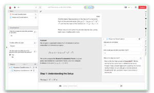 Task review interface for a solved math problem on the Second Fundamental Form