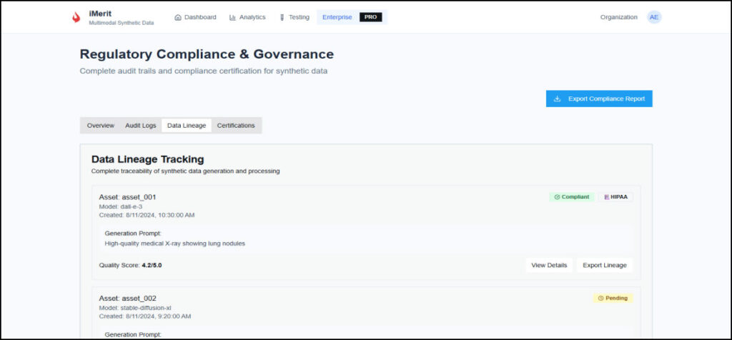 Data Lineage Tracking​