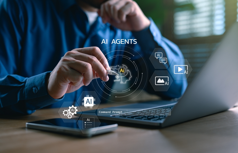 AI agents and intelligent assistant concept