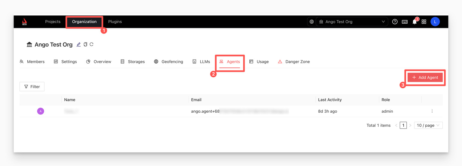 Copilot settings panel showing the master enable switch and agent user selection.