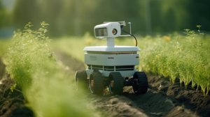 Laser weeding robot using AI-driven semantic segmentation to detect weeds in crop fields.